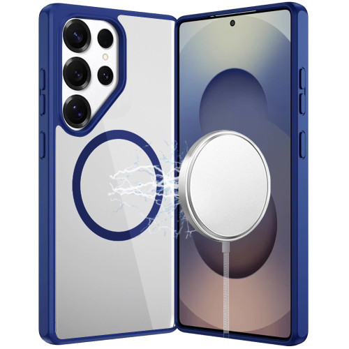 HD Slim Transparent Crystal Case with Magnetic for Samsung Galaxy S26 Ultra - Blue