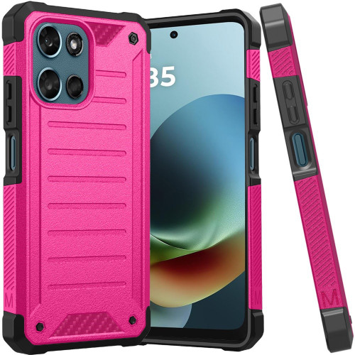 Military Grade Tough Hybrid Armor Case for Motorola Moto G (2026/2025) / Moto G Play 2026 - Hot Pink
