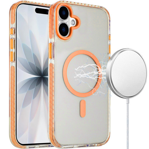 Transparent Protective Bumper Case with MagSafe for iPhone 17 - Cosmic Orange