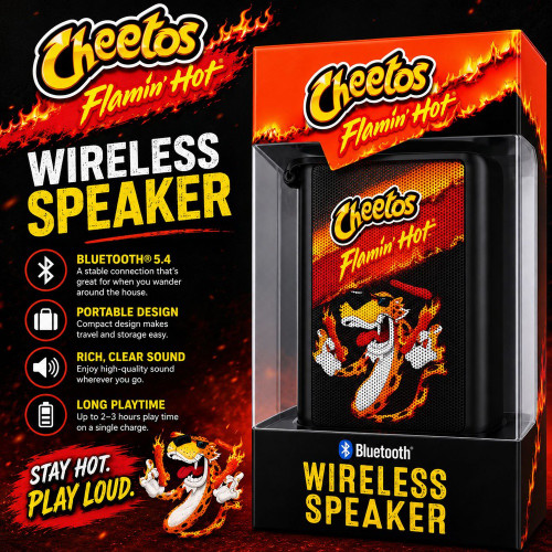 Orbit Innovations Official Licensed Portable Bluetooth Wireless Speaker - Cheetos Flamin' Hot