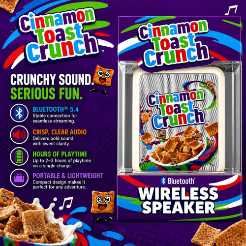 Orbit Innovations Official Licensed Portable Bluetooth Wireless Speaker - Cinnamon Toast Crunch