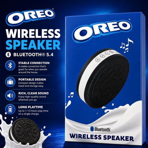 Orbit Innovations Official Licensed Portable Bluetooth Wireless Speaker - Oreo