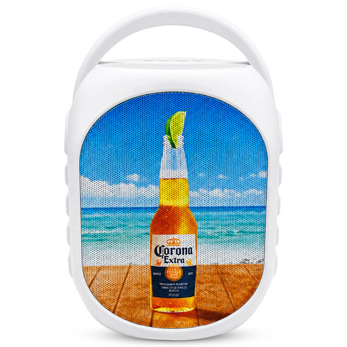 Corona Mini Party Bluetooth Wireless Speaker V2 with LED Lights - White