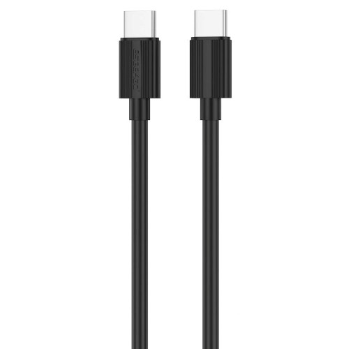 60W USB-C to USB-C Charge and Sync Cable 3.3 ft. - Black