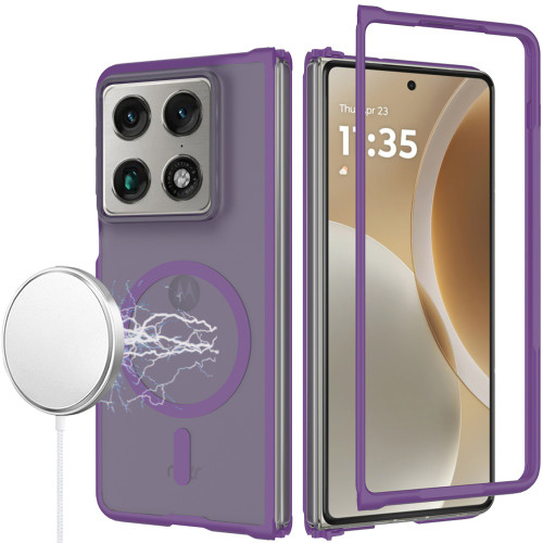 Shade Series Hybrid Case with Magnetic Ring for Motorola Razr Fold 2026 - Purple