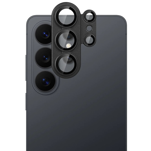Unibody Matte Metal Tempered Glass Camera Lens Protector for Samsung Galaxy S26 Ultra - Black
