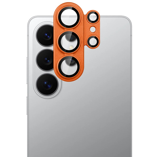 Unibody Matte Metal Tempered Glass Camera Lens Protector for Samsung Galaxy S26 Ultra - Cosmic Orange