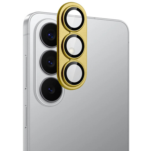 Unibody Matte Metal Tempered Glass Camera Lens Protector for Samsung Galaxy S26 Plus - Gold