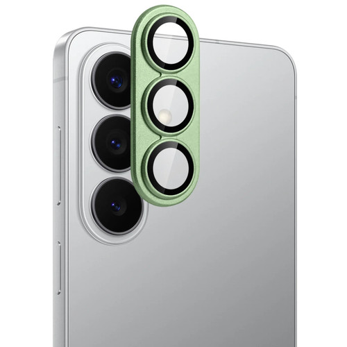 Unibody Matte Metal Tempered Glass Camera Lens Protector for Samsung Galaxy S26 Plus - Green