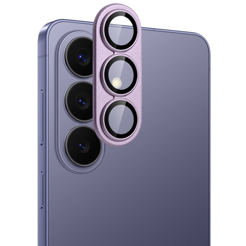 Unibody Matte Metal Tempered Glass Camera Lens Protector for Samsung Galaxy S26 Plus - Light Purple