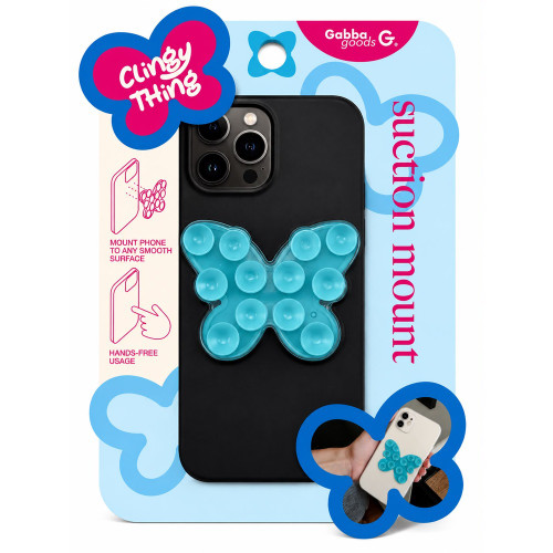 Gabba Goods Clingy Thing MagSafe Magnetic Suction Phone Mount - Butterfly Blue