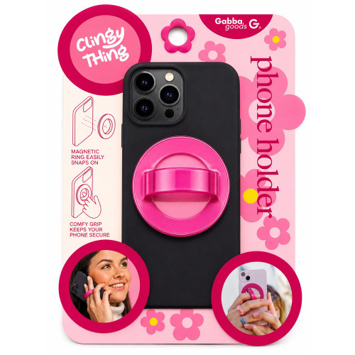 Gabba Goods Clingy Thing MagSafe Magnetic Phone Grip - Hot Pink