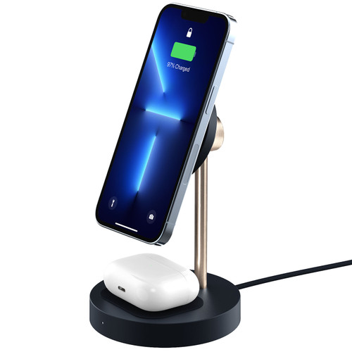iOttie Velox MagSafe Magnetic Wireless Charging Duo Stand and Pad - Black