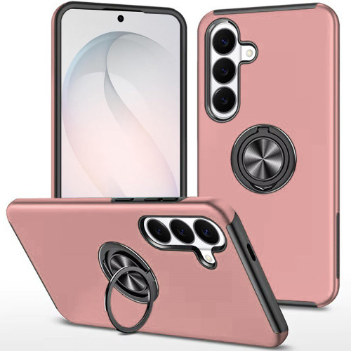 360 Rotating Ring Grip Hybrid Case for Samsung Galaxy S26 FE - Pink
