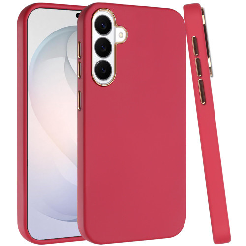 Soft Touch Dual-Layer Hybrid Case for Samsung Galaxy S26 FE - Burgundy