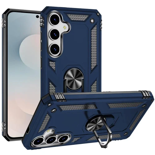 Military Grade Hybrid Case with Ring Grip for Samsung Galaxy S26 FE - Blue