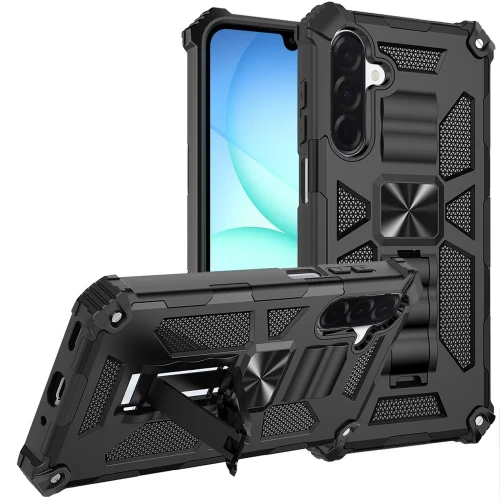 Military Grade Tough Ultra Rugged Hybrid Case for Samsung Galaxy S26 FE - Black