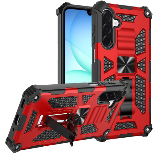 Military Grade Tough Ultra Rugged Hybrid Case for Samsung Galaxy S26 FE - Red