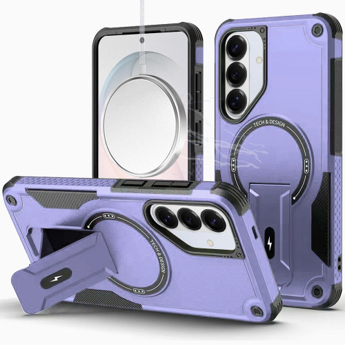 Military Grade HD Armor Magnetic Case with Kickstand for Samsung Galaxy S26 FE - Purple