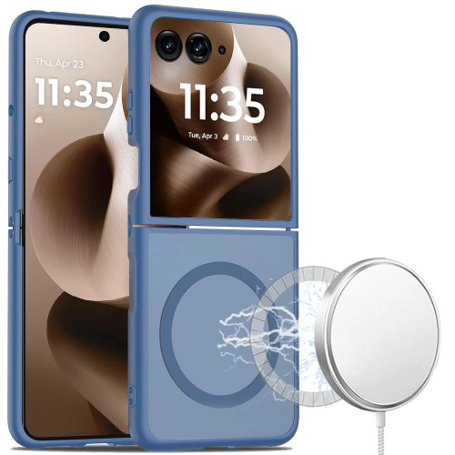 Shade Series Hybrid Case with Magnetic Ring for Motorola Razr 2026 / 2025 / 2024 - Blue