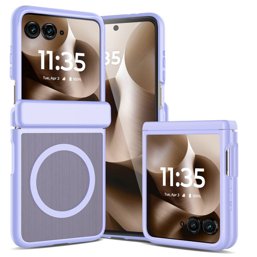 Shade Series Magnetic Ring Hybrid Case with Hinge Protection for Motorola Razr 2026 / 2025 / 2024 - Purple