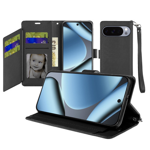 Extra Series Essential Leather Wallet Stand Case for Google Pixel 11 Pro XL - Black