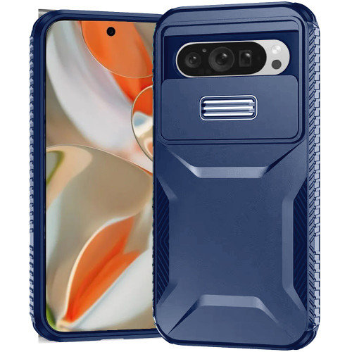 Combat Tough Series Hybrid Case with Camera Lens Cover for Google Pixel 11 / Pixel 11 Pro - Blue
