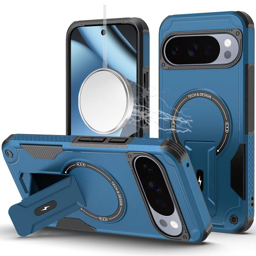 Military Grade HD Armor Magnetic Case with Kickstand for Google Pixel 11 / Pixel 11 Pro - Blue