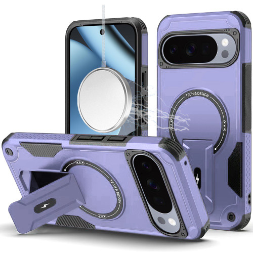 Military Grade HD Armor Magnetic Case with Kickstand for Google Pixel 11 / Pixel 11 Pro - Purple