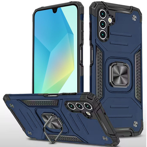 Military Grade Robust Series Dual Layer Hybrid Case with Ring Grip for Samsung Galaxy A27 5G - Blue