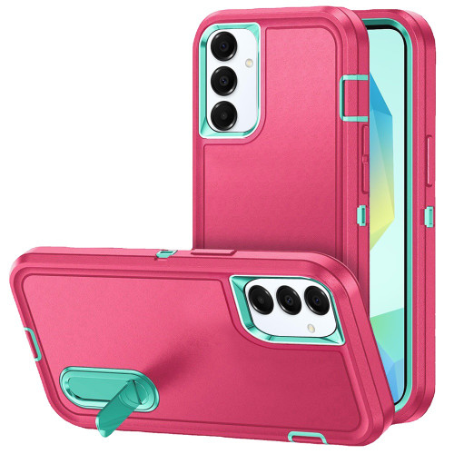 Military Grade TUFF Hybrid Armor Case with Kickstand for Samsung Galaxy A27 5G - Hot Pink