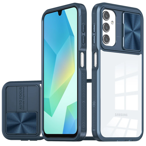 HD Transparent Case with Camera Privacy Cover for Samsung Galaxy A27 5G - Blue