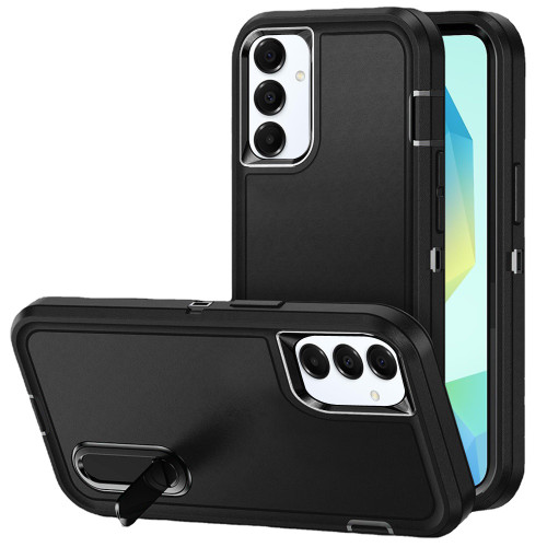 Military Grade TUFF Hybrid Armor Case with Kickstand for Samsung Galaxy A27 5G - Black