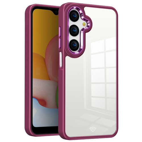 Optical Grade Acrylic Transparent Case for Samsung Galaxy A27 5G - Burgundy