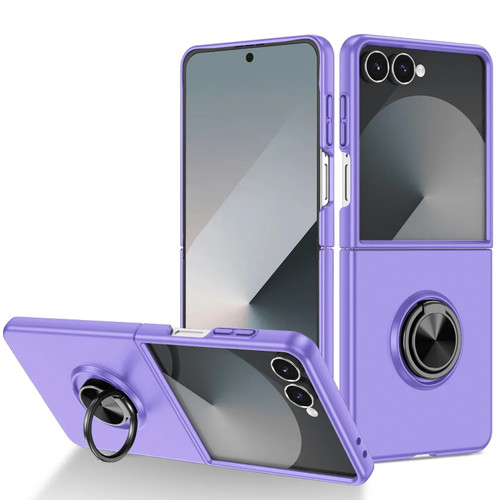 Slim Protective Cover with Ring Grip for Samsung Galaxy Z Flip 8 - Purple