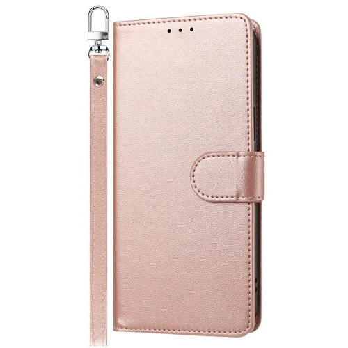 Element Series Book-Style Leather Folio Wallet Case for iPhone 15 Plus - Rose Gold