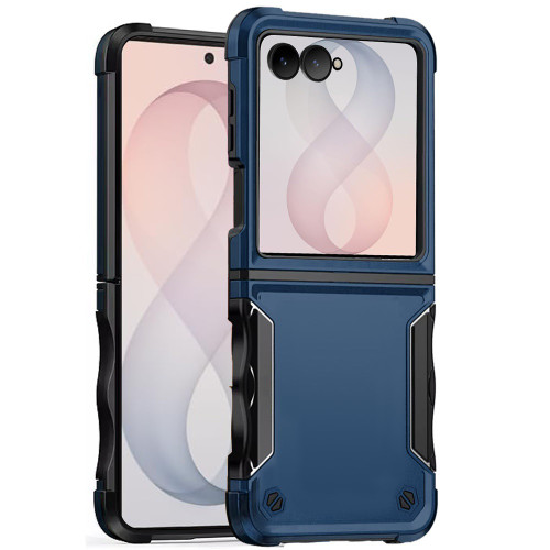 Military Grade Shockproof Hybrid Armor Case for Samsung Galaxy Z Flip 8 - Blue