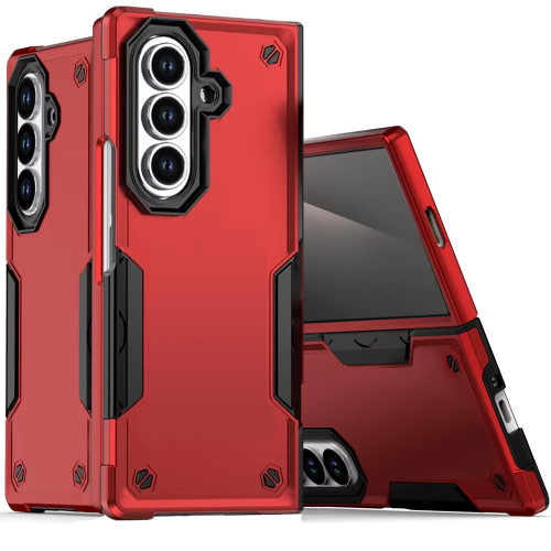 Military Grade Shockproof Hybrid Armor Case for Samsung Galaxy Z Fold 8 Ultra - Red