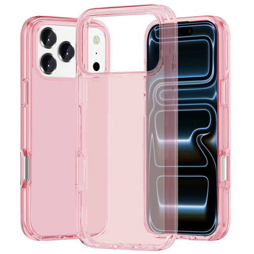 Ultra Slim Hybrid Transparent Case for iPhone 18 Pro Max and iPhone 17 Pro Max - Pink