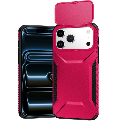 Combat Tough Series Hybrid Case with Camera Lens Cover for iPhone 18 Pro Max and iPhone 17 Pro Max - Hot Pink