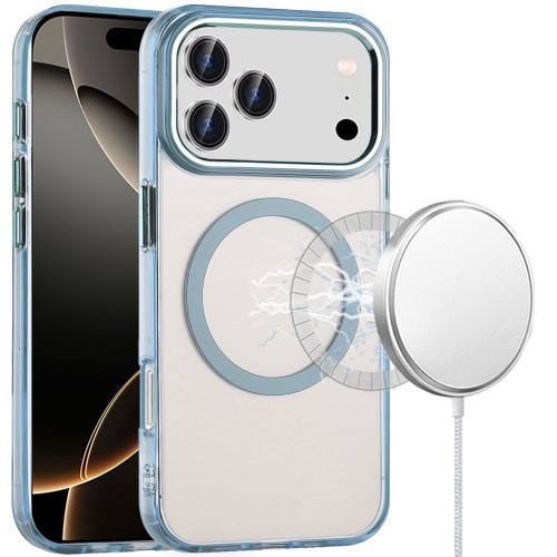 MagSafe Magnetic Crystal Case for iPhone 18 Pro and iPhone 17 Pro - Light Blue
