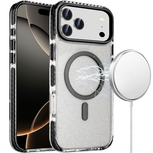 Transparent Protective Bumper Case with MagSafe for iPhone 18 Pro and iPhone 17 Pro - Black