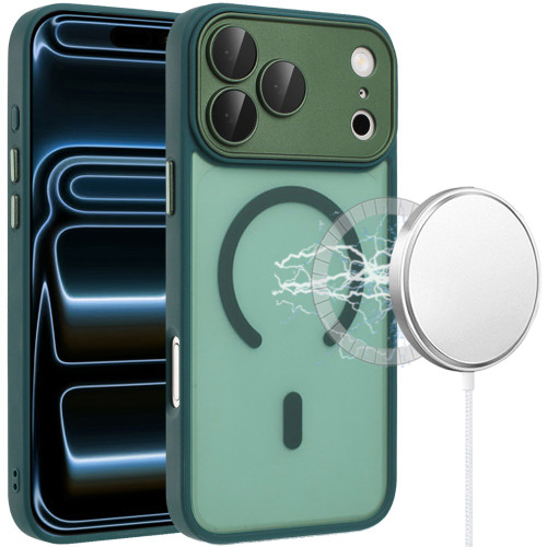 Shade Series MagSafe Matte Hybrid Case for iPhone 18 Pro and iPhone 17 Pro - Green