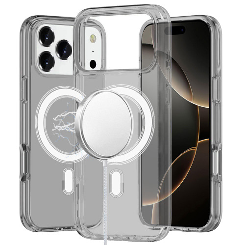 Slim Crystal Transparency MagSafe Case for iPhone 18 Pro and iPhone 17 Pro - Smoke