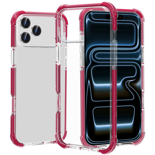 Transparent Protective Bumper Case for iPhone 18 Pro and iPhone 17 Pro - Hot Pink