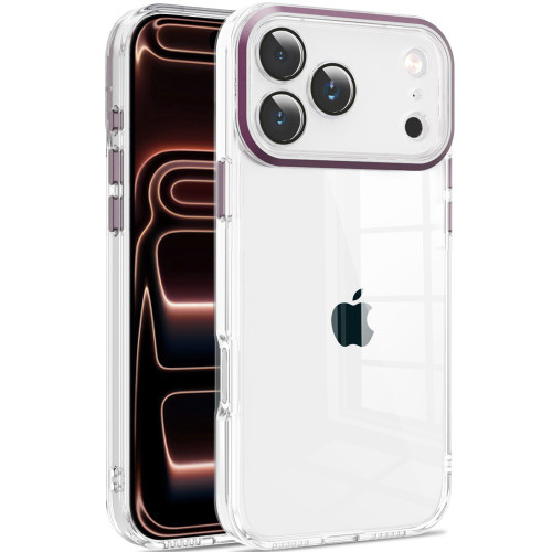 HD Crystal Clear Case for iPhone 18 Pro and iPhone 17 Pro - Burgundy