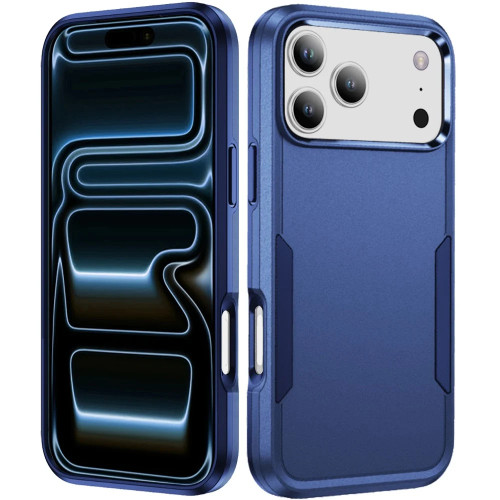 Military Grade TUFF Shockproof Hybrid Armor Case for iPhone 18 Pro and iPhone 17 Pro - Blue