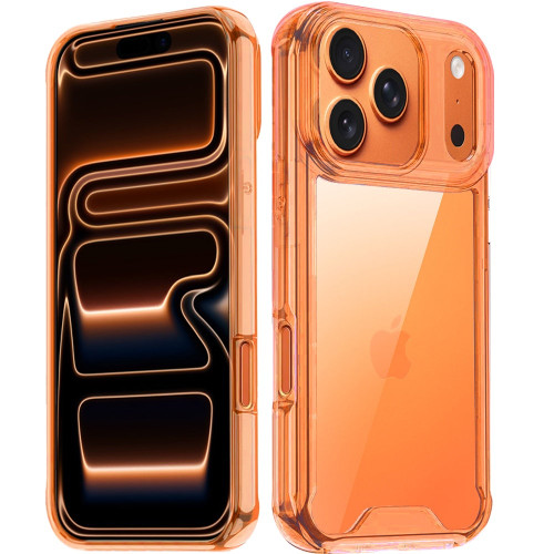 Shockproof Fusion Shield Tough Snap-on Case for iPhone 18 Pro Max and iPhone 17 Pro Max - Cosmic Orange