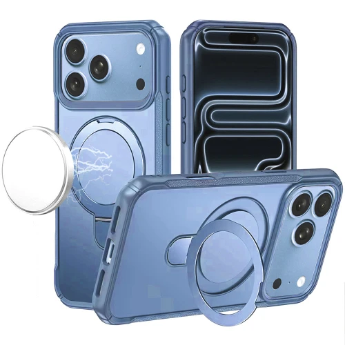 MagSafe Armor Stand Case for iPhone 18 Pro and iPhone 17 Pro - Light Blue