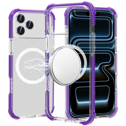 MagSafe Transparent Protective Bumper Case for iPhone 18 Pro Max and iPhone 17 Pro Max - Purple